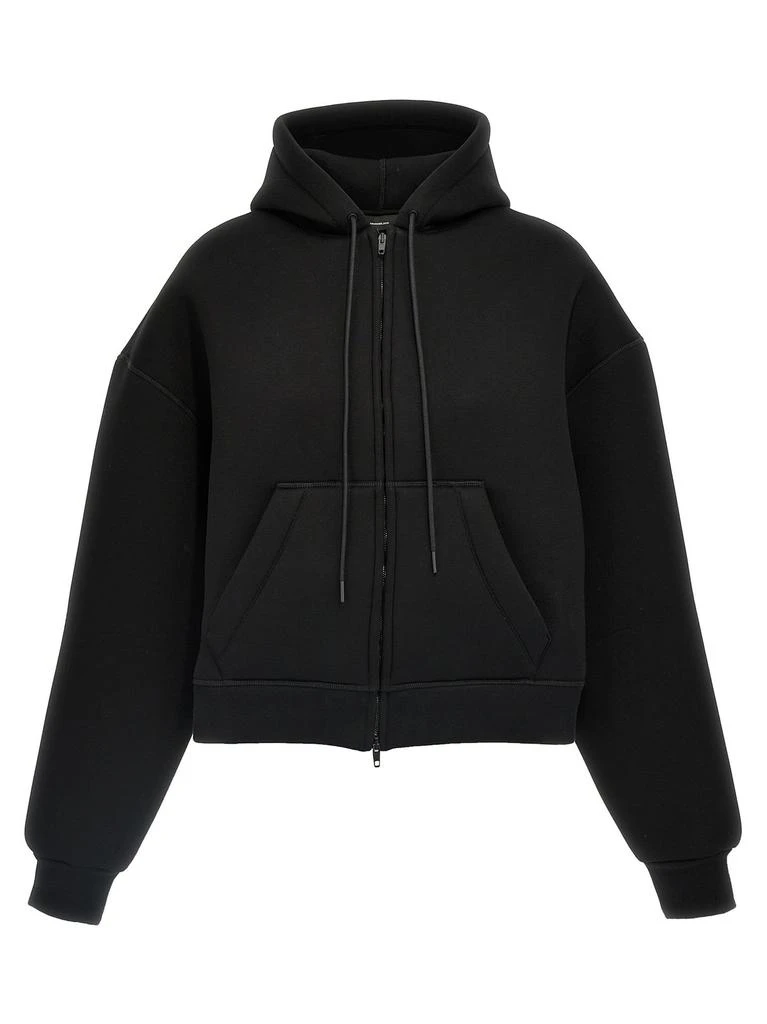 WARDROBE.NYC WARDROBE.NYC Bonded Drawstring Zip-Up Hoodie 1