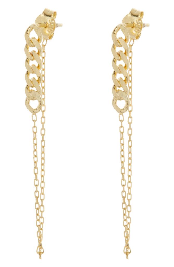 Gabi Rielle Sterling Silver Curb Chain Drop Earrings