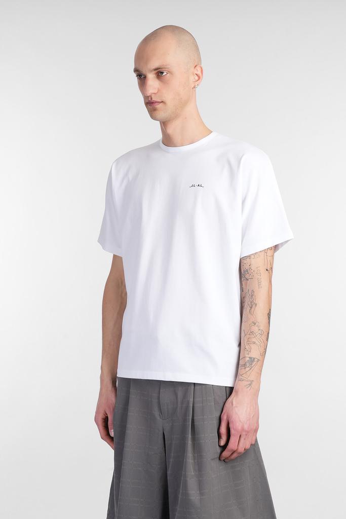 J.L-A.L Dalma Shortsleeve T-shirt In White Cotton