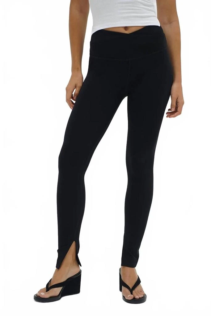 LNA Derin Cotton Spandex Legging In Black 3