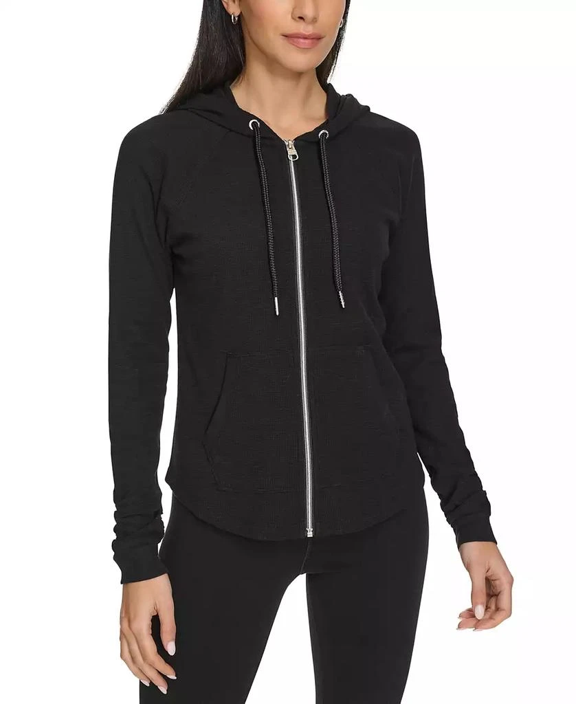 Calvin Klein Ruched-Sleeve Zip Hoodie 2