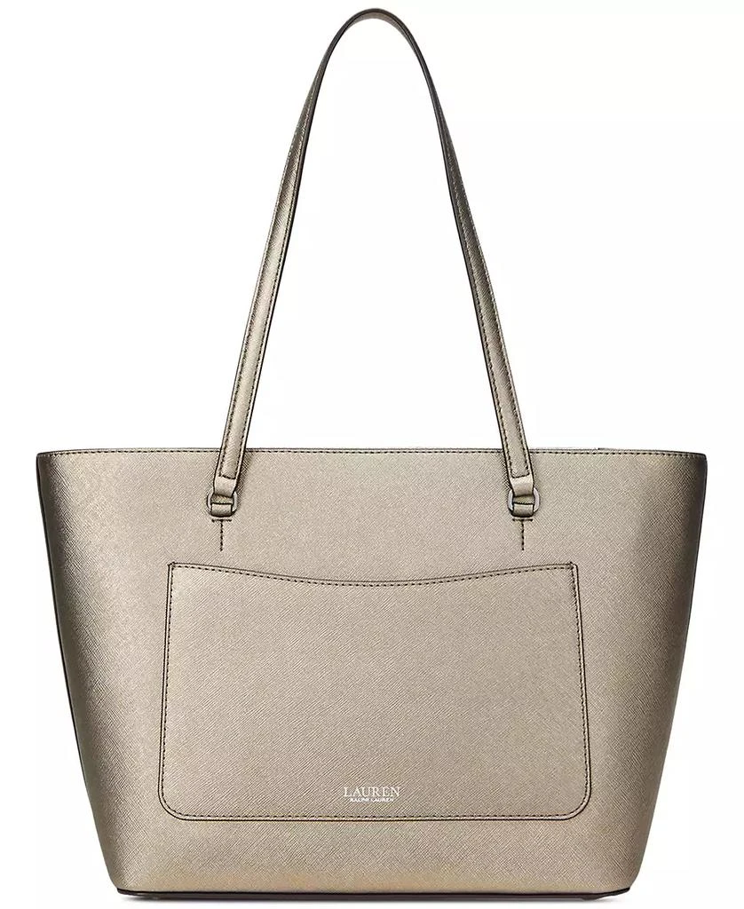 Ralph Lauren Crosshatch Leather Medium Karly Shopper Tote 3