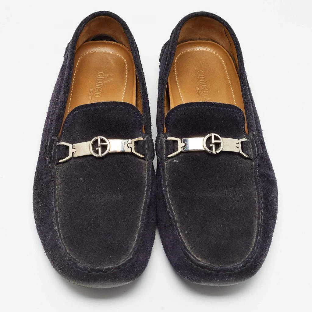 Giorgio Armani Giorgio Armani Navy Blue Suede Slip On Loafers Size 43.5 3