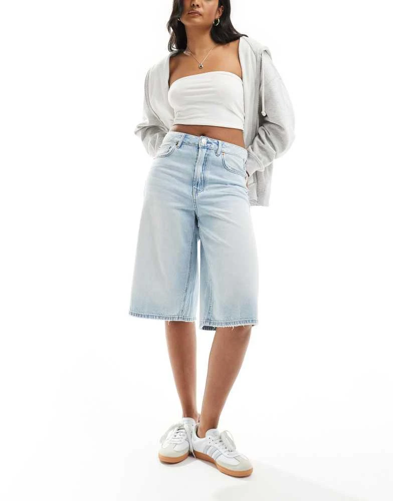 Stradivarius Stradivarius bermuda jorts in light blue 2