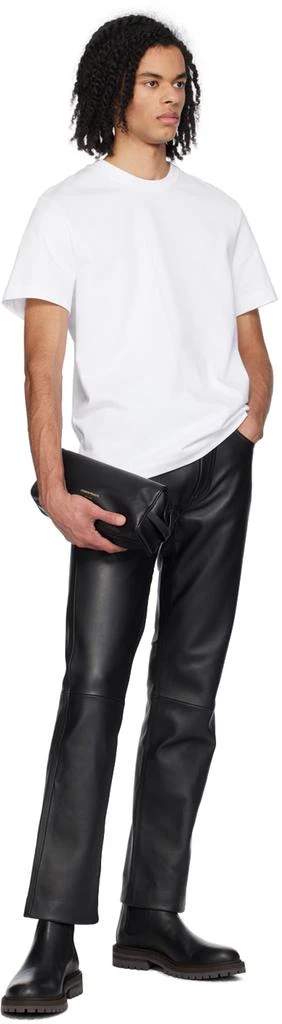 Common Projects Black Leather Chelsea Boots 5