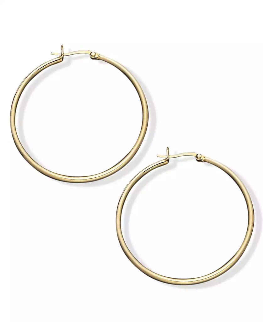 Giani Bernini Giani Bernini Large Hoop Earrings in 18k Gold Over Sterling Silver, 1.5" 1