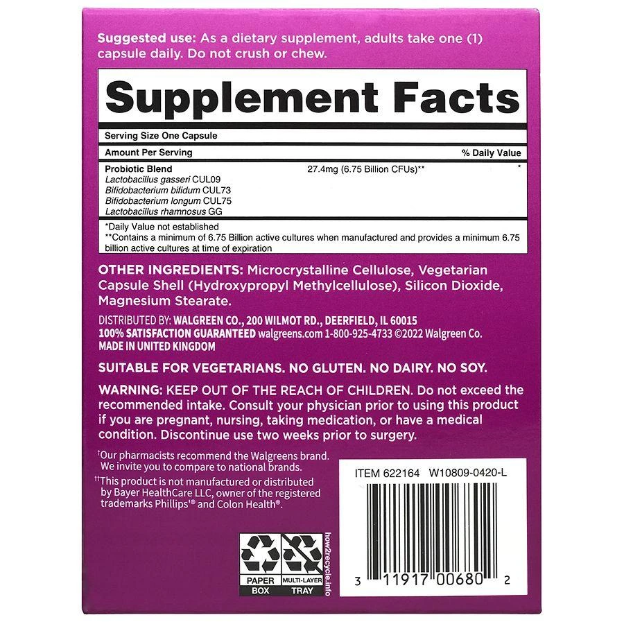 Walgreens Colon Support Probiotic 2