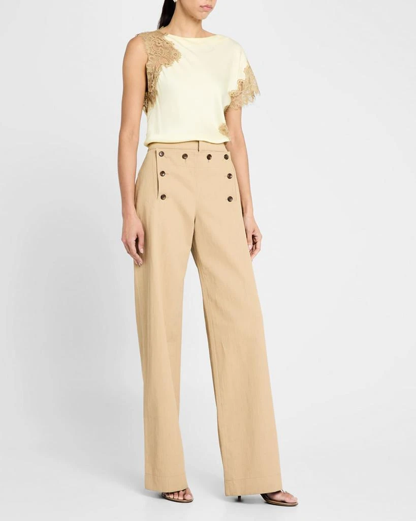 A.L.C. Alessia Satin and Lace Top 2