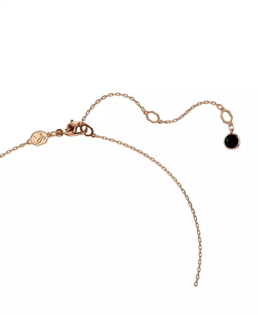 Swarovski Swan, Black, Rose Gold-Tone Iconic Swan Pendant Necklace 3