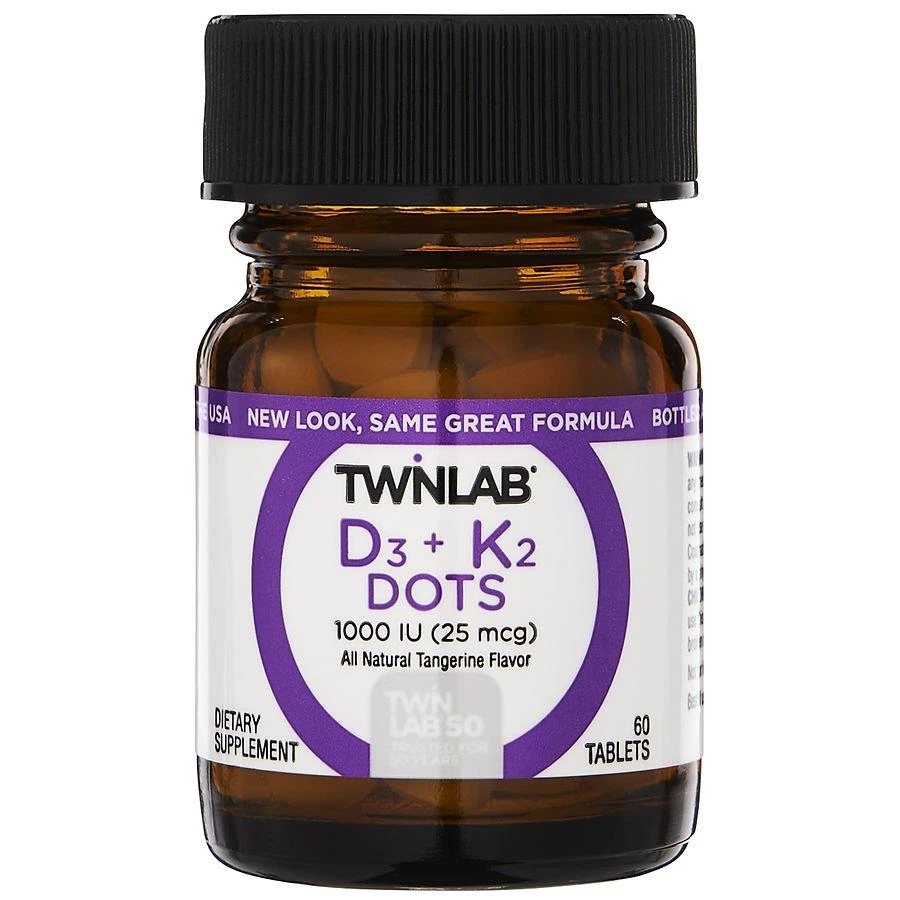 Twinlab Vitamin D3 1000 + K2 Dots 1