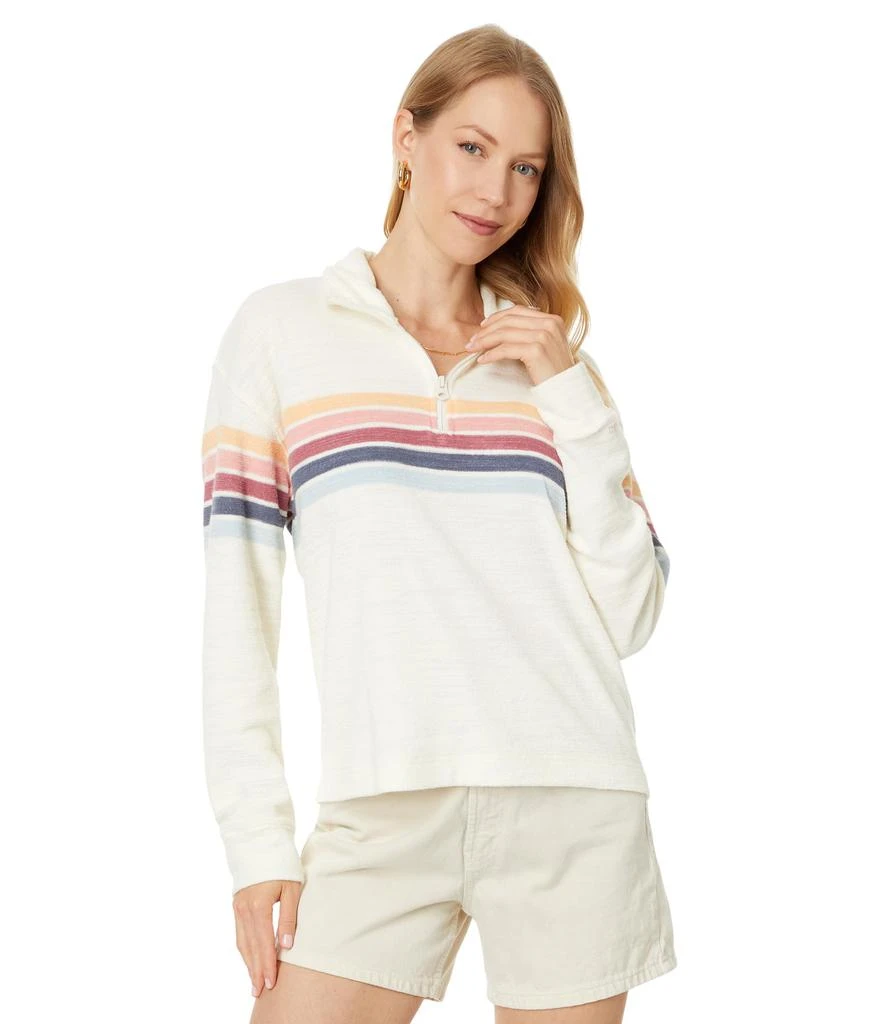 Faherty Cabana Towel Terry Quarter Zip 1