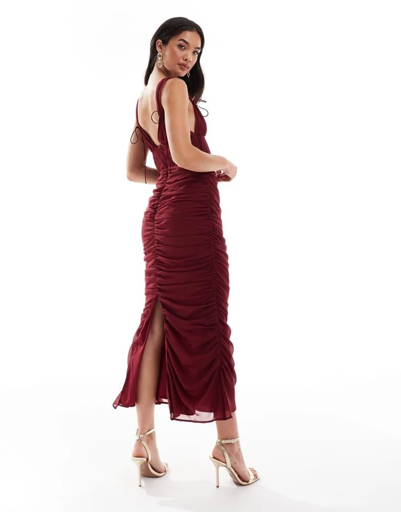 ASOS DESIGN milkmaid lace insert ruched side midi dress in burgundy On Sale Now with Up to 80% Off | Discover Exclusive Deals & Savings at BeyondStyle Authentic ASOS Home|women ASOS DESIGN milkmaid lace insert ruched side midi dress in burgundy On Sale Now with Up to 80% Off | Discover Exclusive Deals & Savings at BeyondStyle Authentic ASOS Home|women