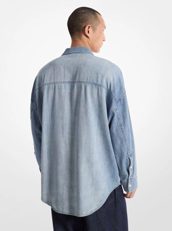 michael_kors Oversized Chambray Shirt 5