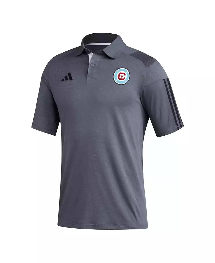 Adidas Men's Gray Chicago Fire 2023 On-Field Training Polo Shirt 2