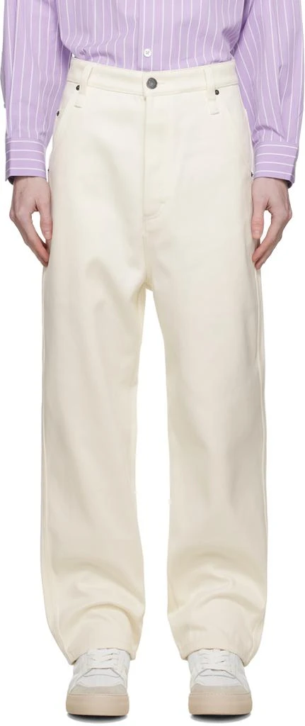 AMI Off-White Alex Fit Trousers 1