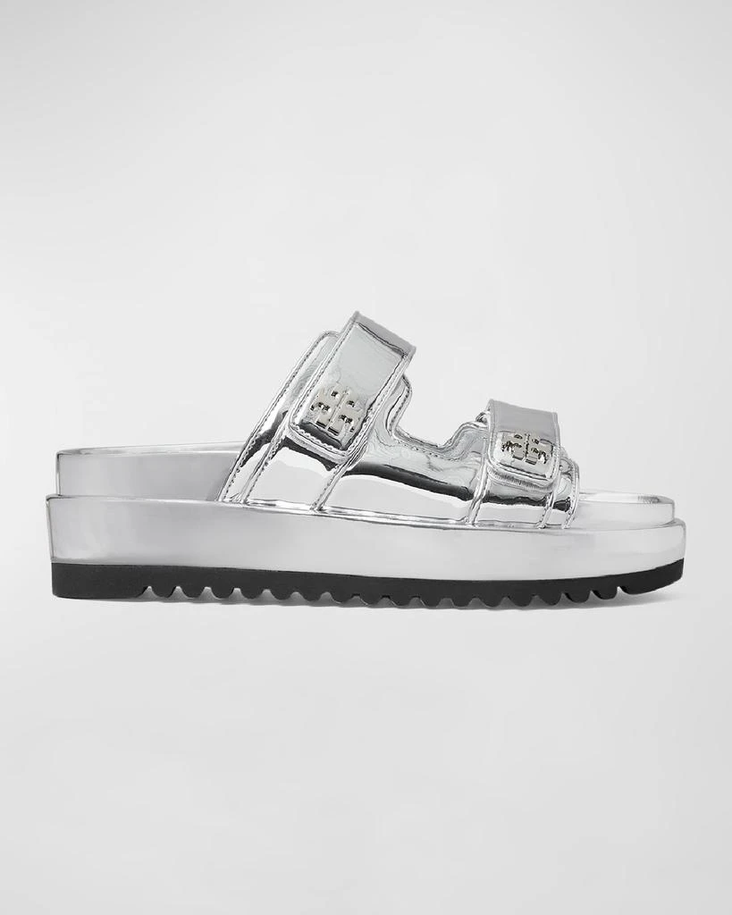 Tory Burch Kira Metallic Dual-Band Mule Sandals 1