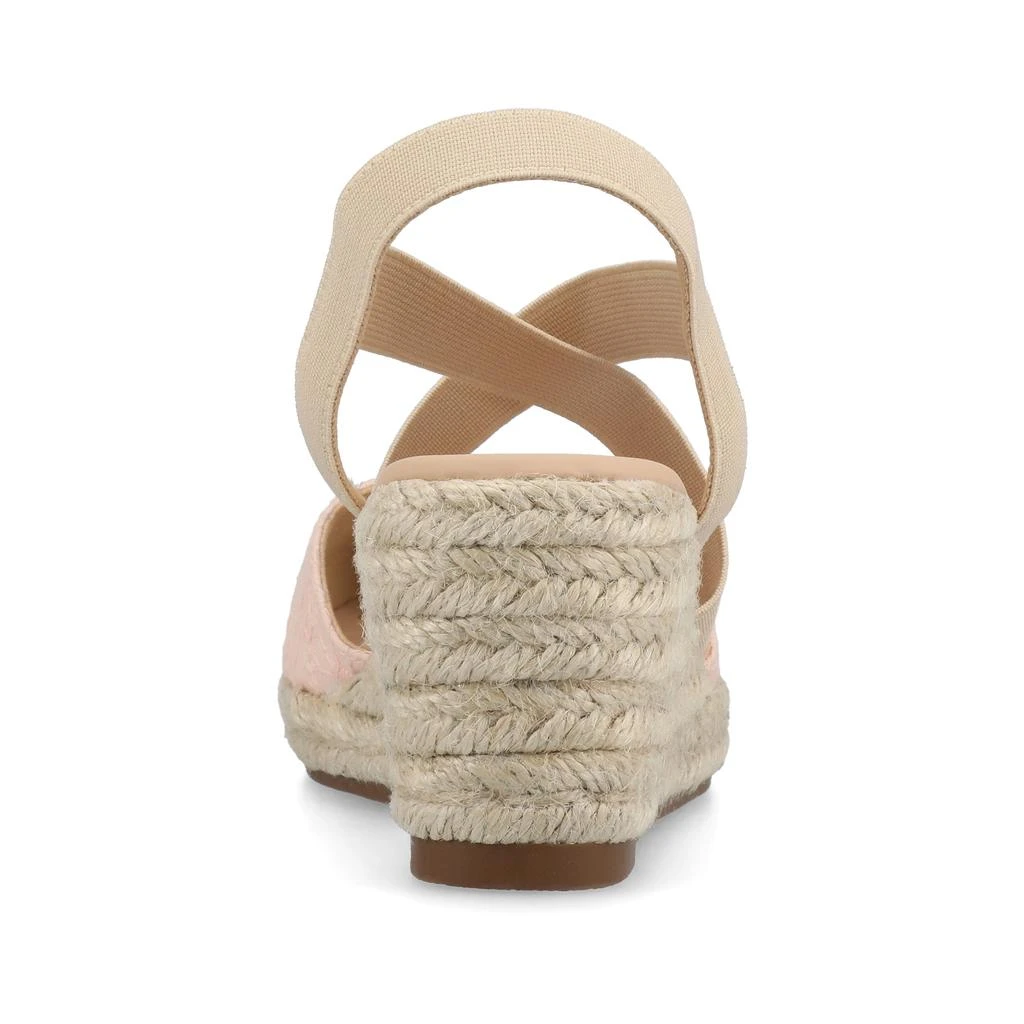 JOURNEE Women's Ashlee Medium and Wide Width Espadrille Wedge Sandals 3