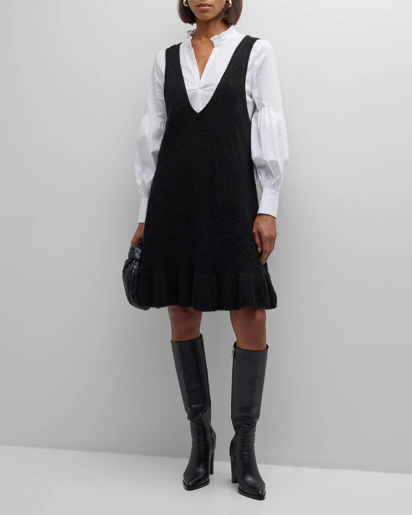 Cinq a Sept Greysen Pinafore Combo Knee-Length Dress 2