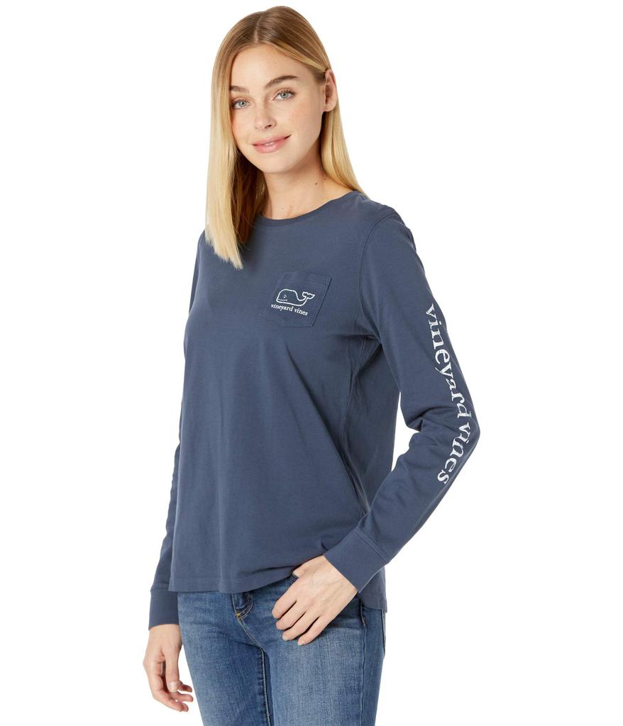 Vineyard Vines Long Sleeve Whale Print Tee