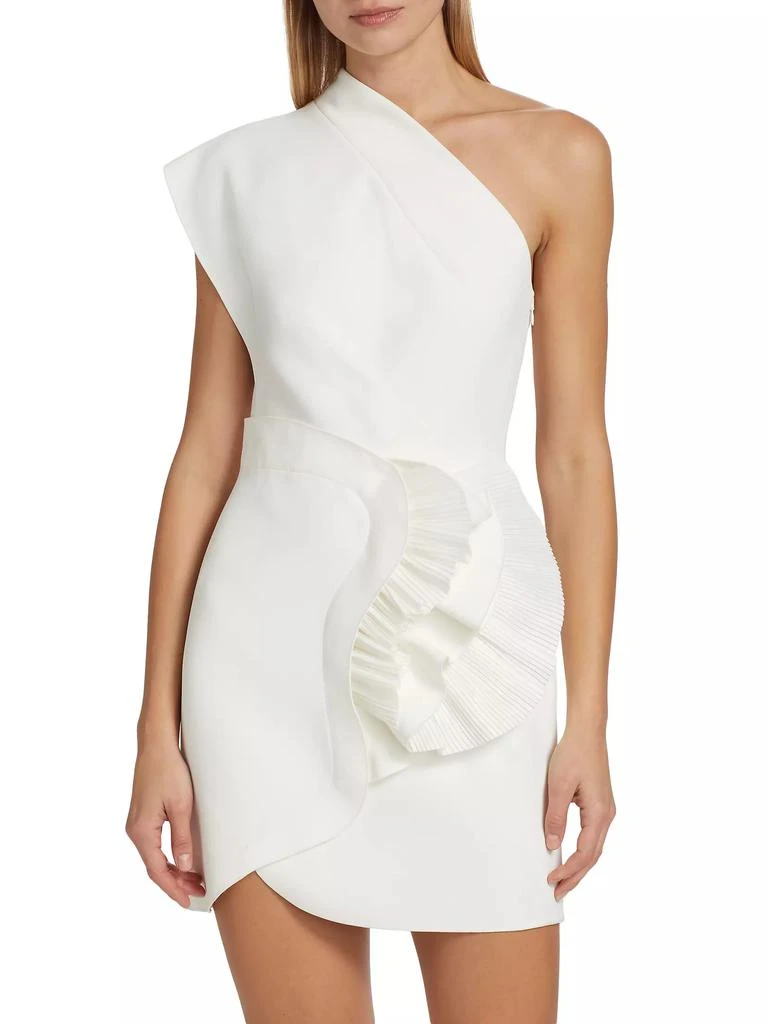 Acler Webster One-Shoulder Ruffled Minidress 3