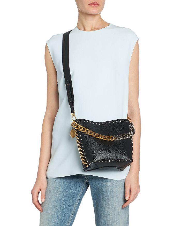 Stella McCartney Frayme Studded Grainy Bucket Bag