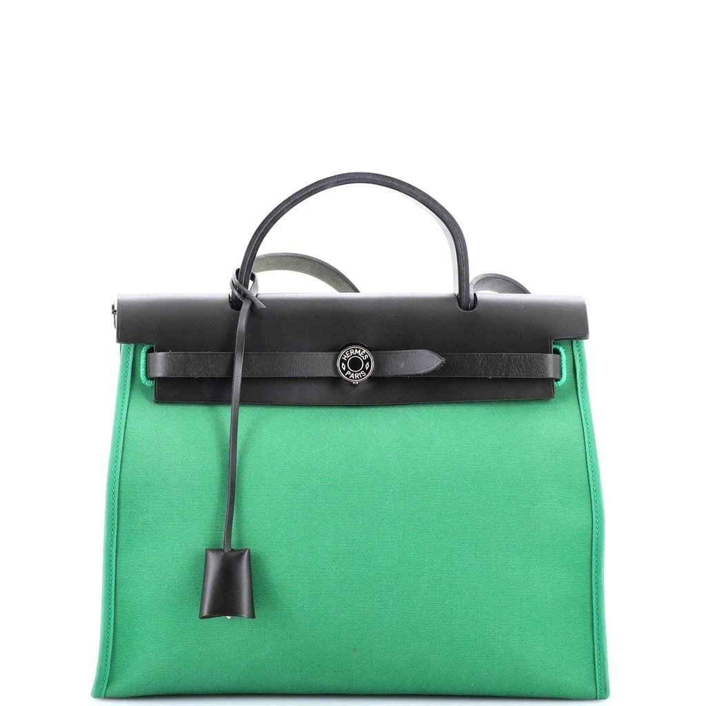 Hermes Herbag Zip Leather and Toile 31 1