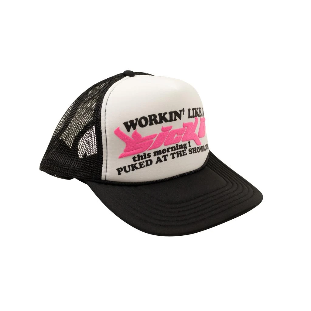 Sicko X 375 Black And Pink Logo Trucker Cap 1