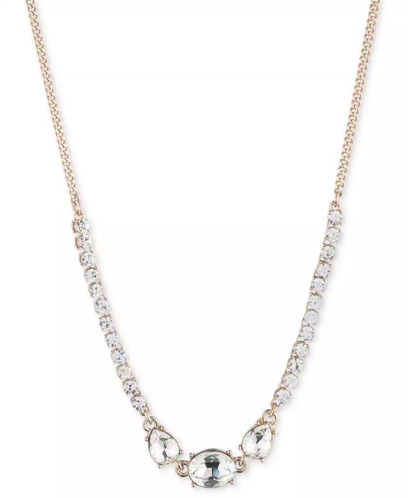 Givenchy Mixed Cut Crystal Statement Necklace, 16"+ 3" extender
