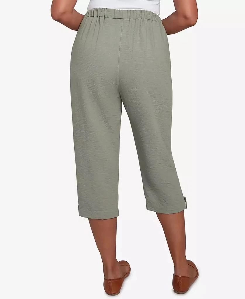 Alfred Dunner Women's Copper Canyon Button Tab Patch Pocket Capri Pants 2