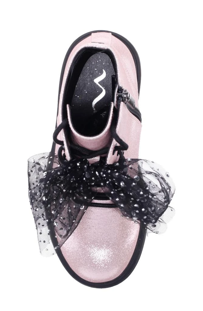 Nina Kids
 Tink Crystal Mesh Bow Glitter Combat Boot 6