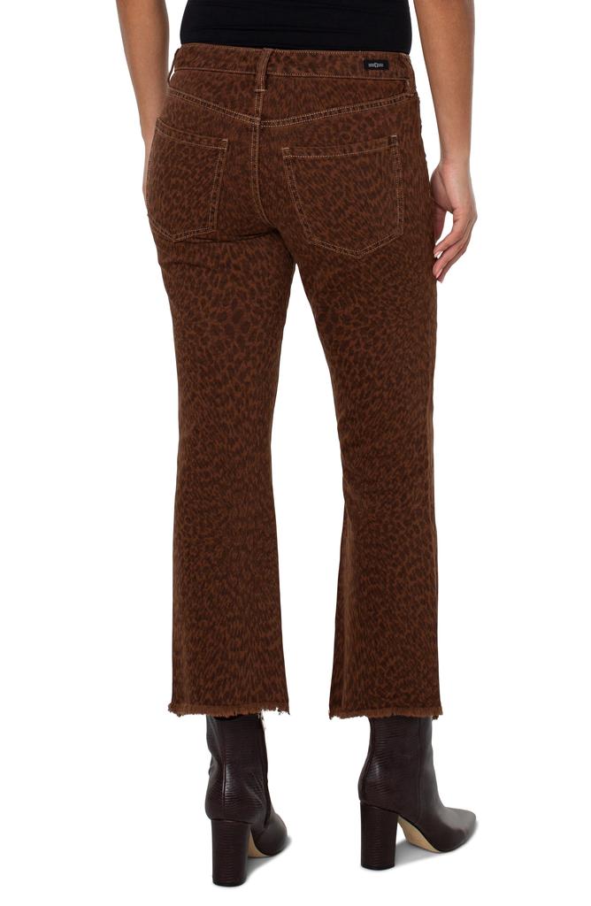 Liverpool Los Angeles Hannah Frayed Crop Flare Jeans