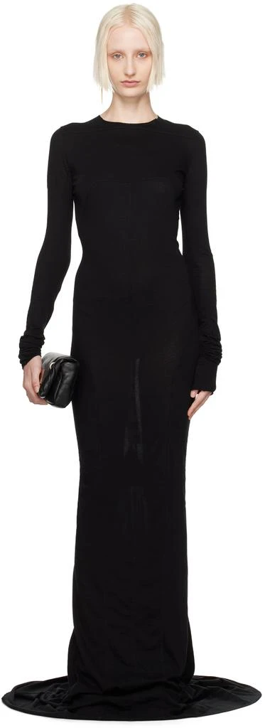 rick owens dress black Rick Owens // Lilies Black Cowl Maxi Dress – VSP Consignment main image 0