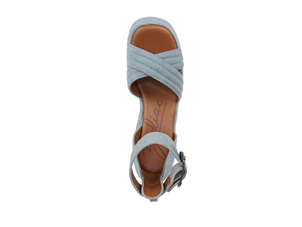 ZODIAC Naomi Denim Ankle Strap Wedge Sandal
