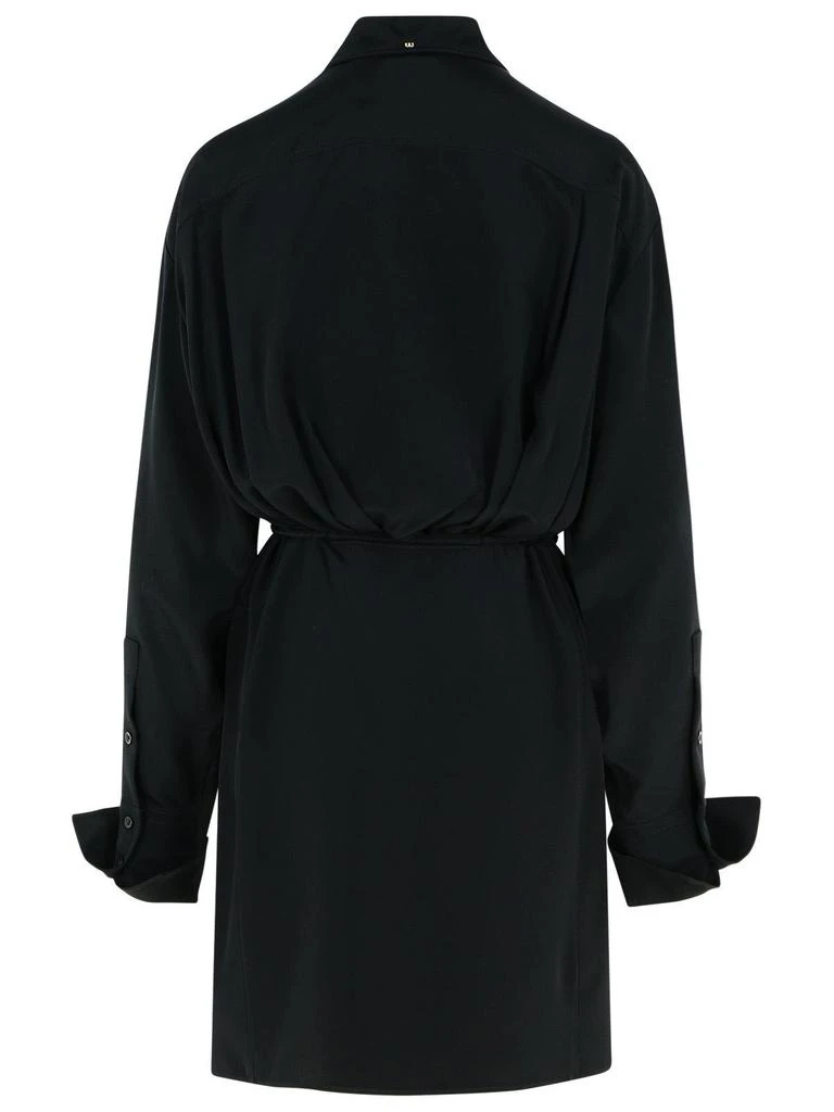 navy blue maxi dress long sleeve Mac Duggal Embellished Floral Gown