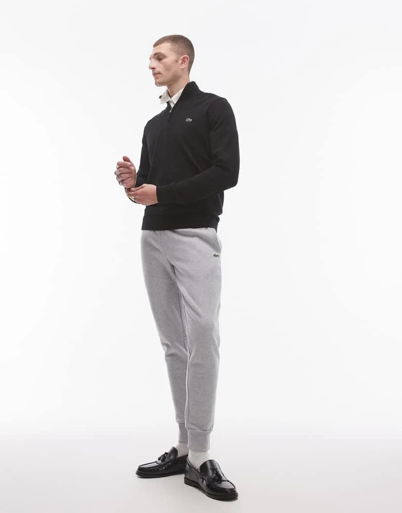Lacoste Lacoste essentials half zip jumper in black 4