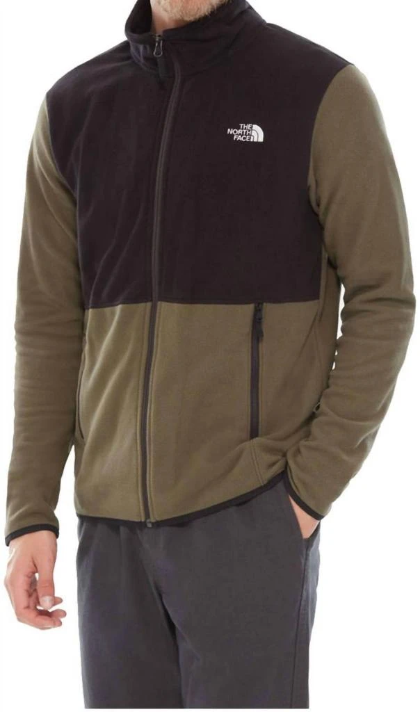 The North Face Tka Glacier Full Zip Jacket In New Taupe Green/tnf Black 1