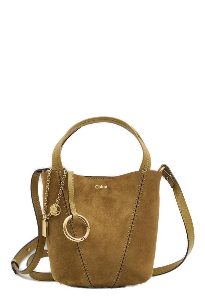 【関税&送料込】Chloe Chloe Spin Small Tote Bag Chloé Small Chloé Spin Tote Bag In Grained Leather in Milky