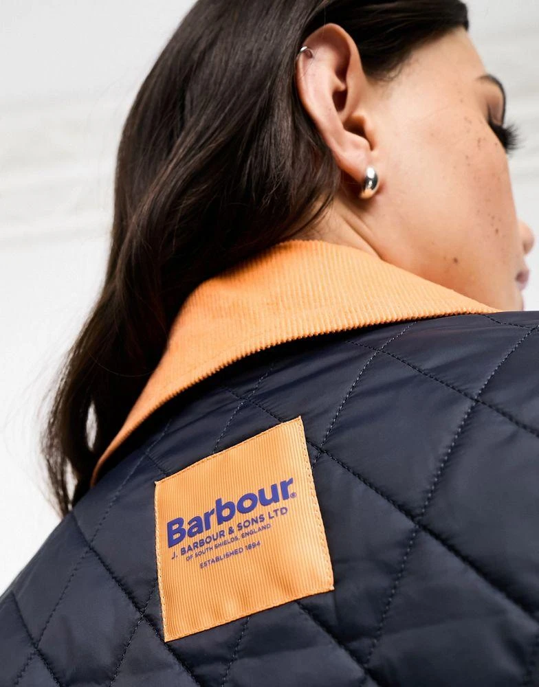 Barbour Barbour x ASOS exclusive quilted jacket in navy 4