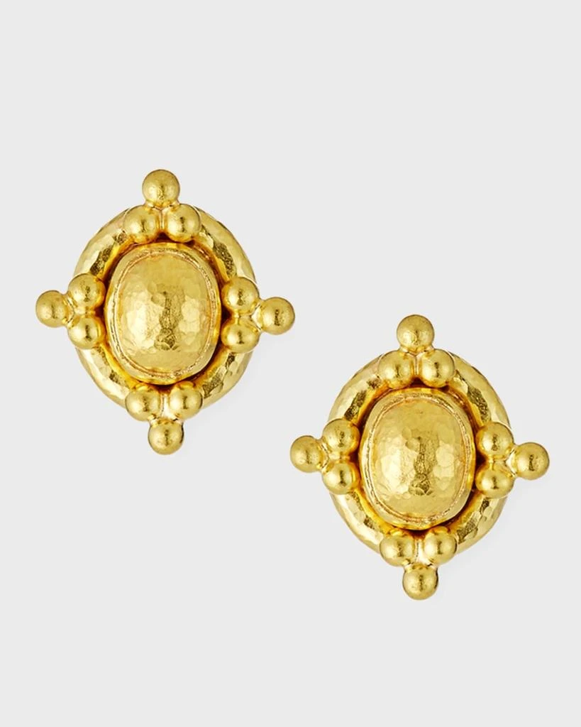 Elizabeth Locke 19K Hammered Stud Earrings 1