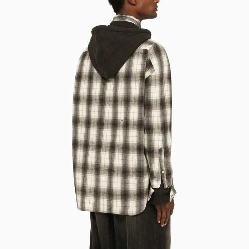 Maison MIHARA YASUHIRO Maison MIHARA YASUHIRO and grey checked flannel shirt 3