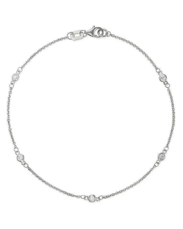 Bloomingdale's Diamond Station Bracelet in 14K White Gold, 0.10 tcw 1