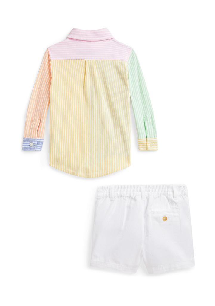 Ralph Lauren Baby Boys Cotton Fun Shirt & Chino Shorts Set
