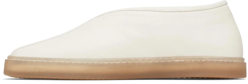 Lemaire White Linoleum Piped Loafers 3