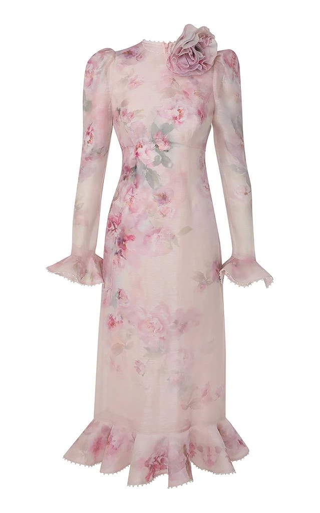 chinese dress ladies Zimmermann Patience Embroidered Tie Shoulder Cami Midi Dress