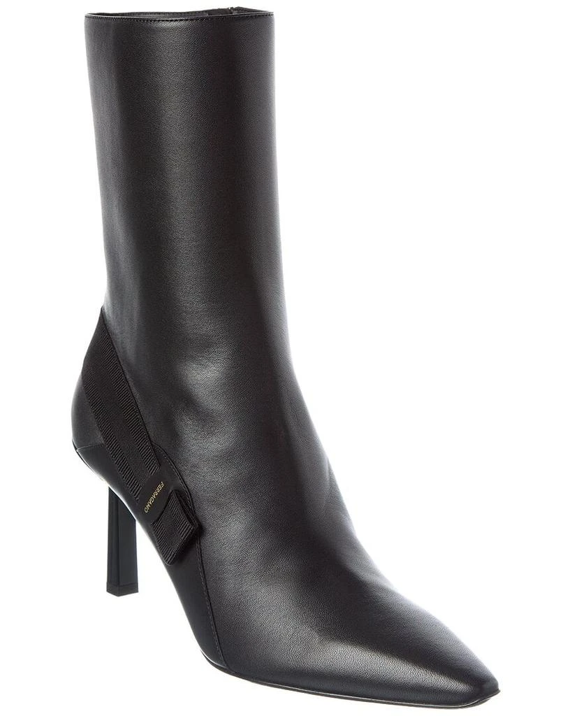 Salvatore Ferragamo Ferragamo Virgilia Leather Bootie 1