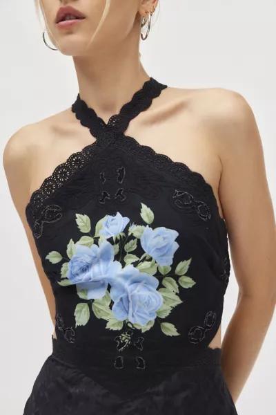 For Love & Lemons For Love & Lemons Mathilde Lace Trim Maxi Dress