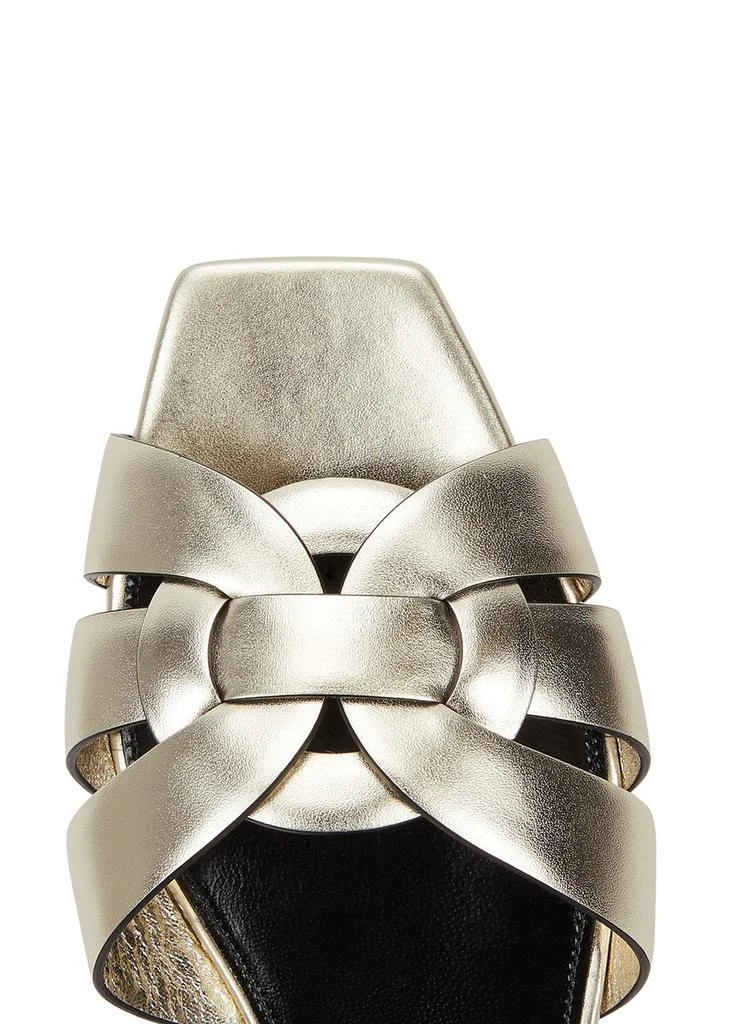 Yves Saint Laurent Nu Pieds metallic leather sandals 4