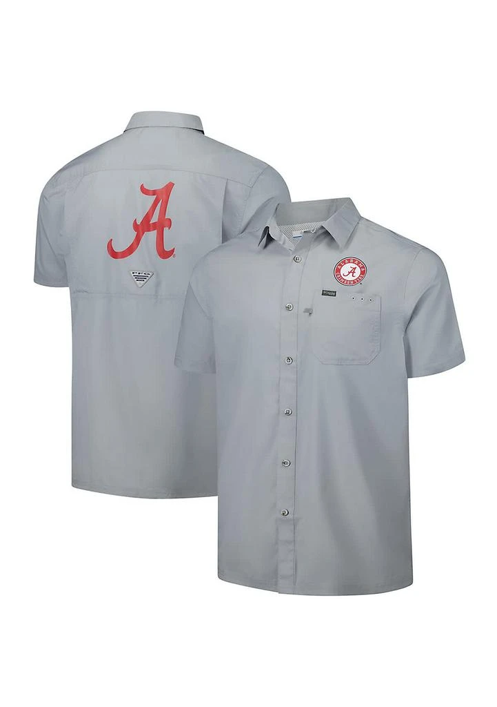 Columbia Alabama Crimson Tide NCAA Alabama Tide PFG Slack Tide™ Omni-Shade™ Button-Up Camp Shirt