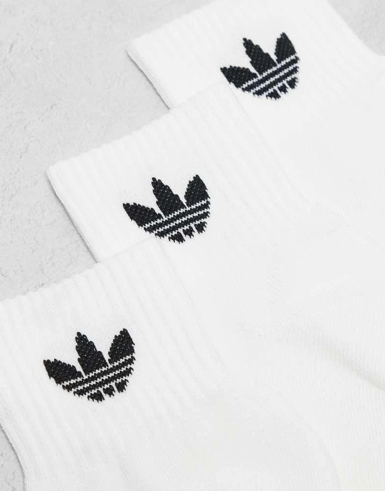 Adidas adidas Originals 3 pack ankle socks in white 2