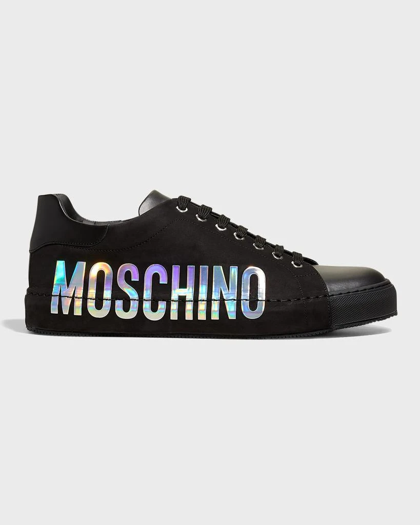 Moschino Men's Iridescent-Logo Low-Top Sneakers 1